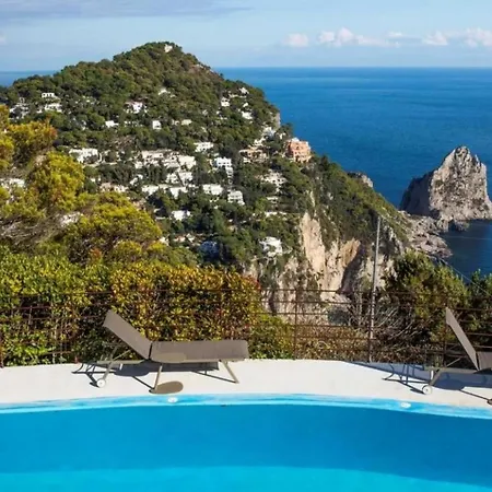 The Sits Right At The Of The Island Of Villa Capri